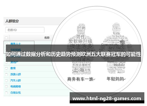 如何通过数据分析和历史趋势预测欧洲五大联赛冠军的可能性